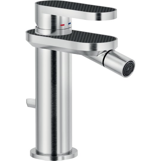 Смеситель для биде Nobili Dress, inox T.E.A.+ and matt carbon (DS106119/1T22) Для биде Нержавеющая сталь/черный матовый