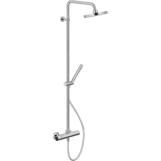 Душевая система Nobili Dress, inox T.E.A.+ and matt carbon (DS106030/30T22) Душевые стойки Нержавеющая сталь/черный матовый