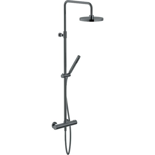 Душевая система с телескопической штангой Nobili Likid, diamond smoke pvd (LK00030/50FLP) Душевые стойки Черный