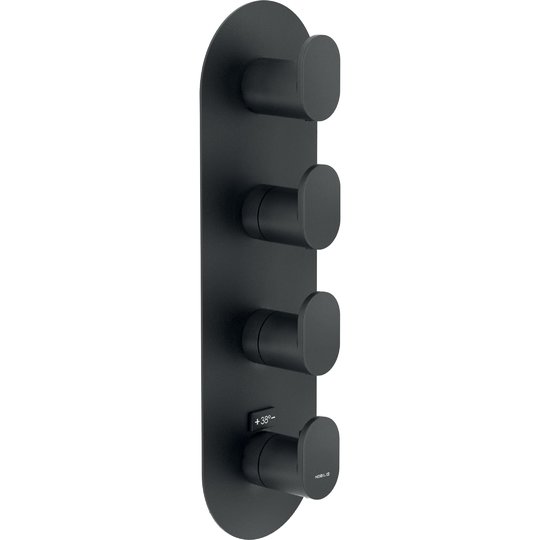 Термостатический смеситель для душа на 3 выхода Nobili Yoyo, velvet black (UP94103BM) Для душа Черный матовый