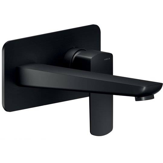 Настінний змішувач для раковини, Довжина виливу 200 мм Nobili Acquaviva, velvet black (VV103198 / 1BM) Для раковини Чорний матовий