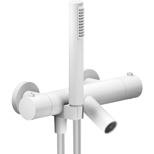 Термостатический смеситель для ванны Nobili Live, polar white (LV00010/2WM) Для ванны Белый матовый