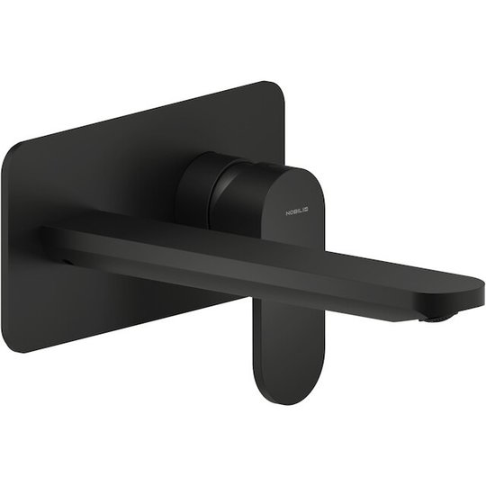 Настенный смеситель для раковины, длина излива 200 мм Nobili Yoyo, velvet black (YO126198/1BM) Для раковины Черный матовый