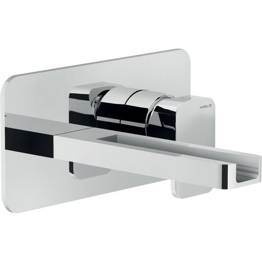 Настенный смеситель для раковины с каскадным изливом Nobili Loop, chrome (LPC90198CR) Для раковины Хром