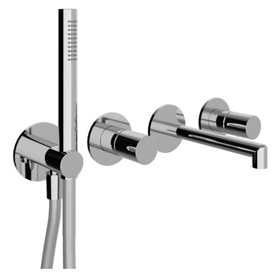 Смеситель для ванны скрытого монтажа Treemme T30, хром (RWIT5BD8CC01) Для ванны, Для душа Хром
