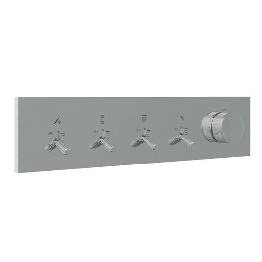 Смеситель скрытого монтажа на 4 выхода Treemme Watt, хром (RWIT2BE4CC01) Для ванны, Для душа Хром