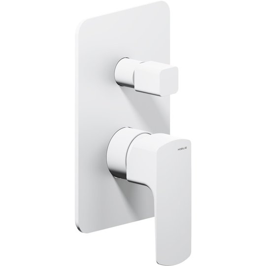 Змішувач для душу прихованого монтажу на 2 положення Nobili Acquaviva, polar white (VV103100 / EWM) Для ванни, Для душа Білий матовий