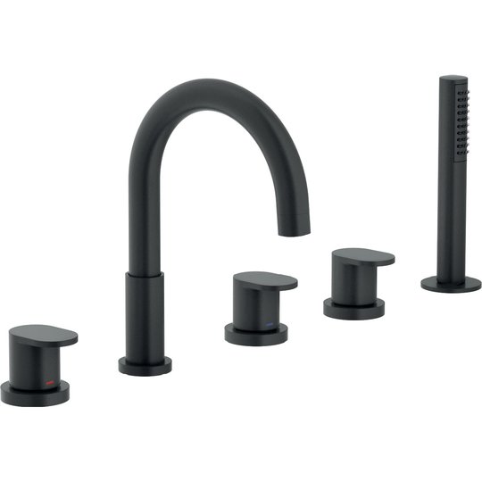 Смеситель на борт ванны Nobili Up, velvet black (WEBK204/UPBM) Для ванны Черный матовый
