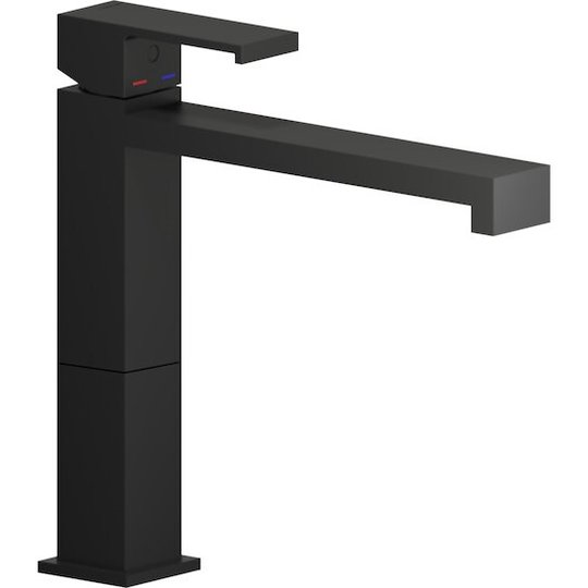 Смеситель для раковины с длинным изливом Nobili Mia, velvet black (MI102158/2BM) Для раковины Черный матовый