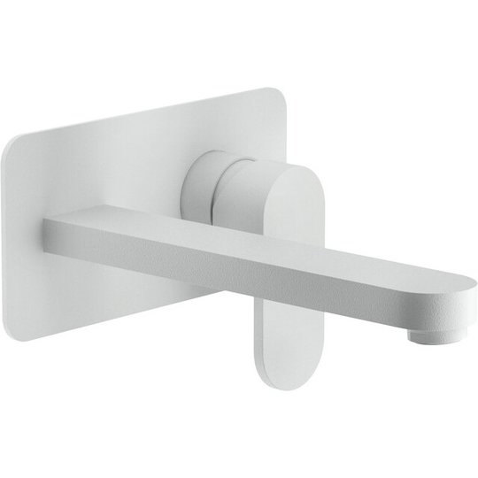 Настенный смеситель для раковины с длинным изливом Nobili Up, polar white (UP94198/1WM) Для раковины Белый матовый