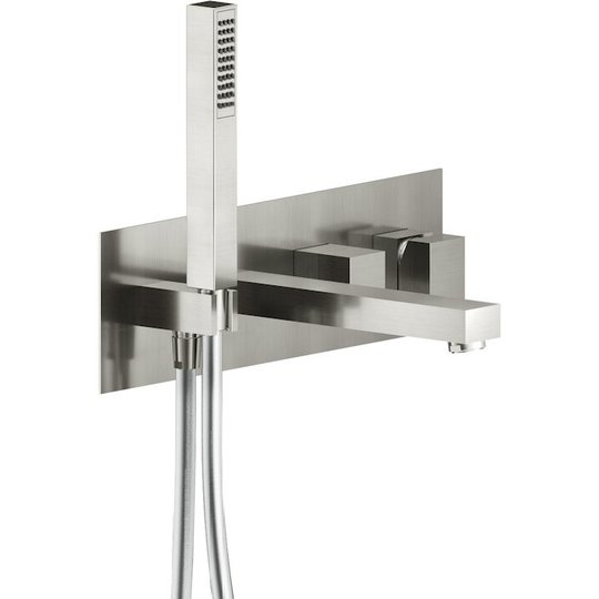 Змішувач для ванни на 2 виходи Nobili mia, inox (WEBK110 / 90qix) Для ванни Нерж. сталь