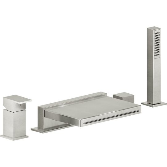 Смеситель на борт ванны Nobili Mia, inox (WEBK110/9QIX) Для ванны Нерж. сталь