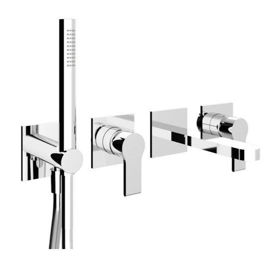 Смеситель для ванны скрытого монтажа Treemme Xero, хром (RWIT62D8CC01) Для ванны, Для душа Хром