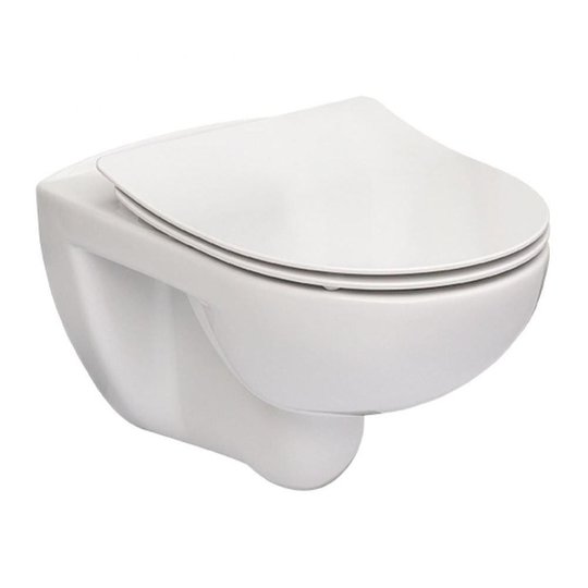 Унітаз підвісний Roca Victoria Rimless з кришкою Slim soft-close (A34H398000) Підвісні 