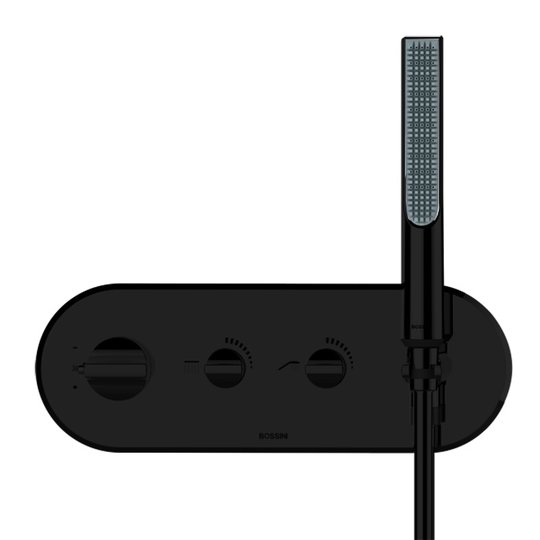 Термостатический смеситель для душа Bossini Apice, черный матовый (Z00523-073) Для душа Черный, Черный матовый