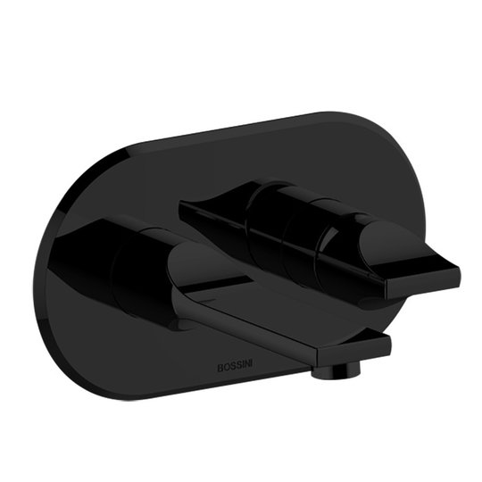 Настінний змішувач для раковини Bossini Apice, чорний матовий (Z00549-073) Для раковини Чорний, Чорний матовий