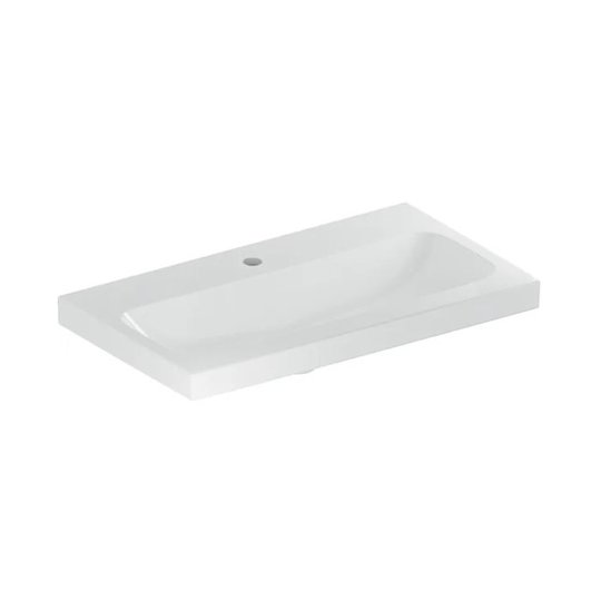 Умывальник укороченный вылет без перелива 750 мм Geberit iCon Light, белый (501.842.00.5) На столешницу, Подвесные 