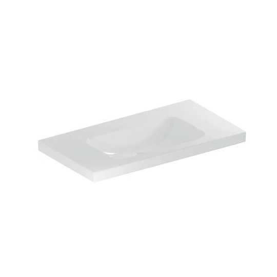 Умивальник з поличкою без отвору і переливу 900 мм Geberit iCon Light, білий (501.840.00.7) На стільницю, Підвісні 