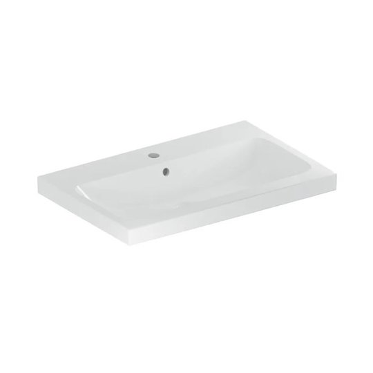 Умывальник 750 мм Geberit iCon Light, белый (501.835.00.1) На столешницу, Подвесные Прямоугольные