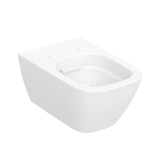 Унитаз подвесной безободковый, Rimfree, без крышки Geberit Smyle Square, белый (500.208.01.1) Подвесные 