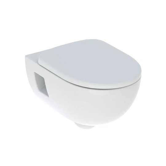 Унитаз подвесной безободковый, Rimfree, с крышкой Geberit Selnova Premium, белый (501.750.00.1) Подвесные 