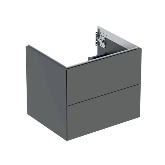 Тумба подвесная 592 мм с 2-мя ящиками Geberit ONE, лава матовая (505.261.00.3) Geberit Тумбы
