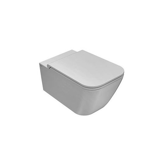 Подвесной безободковый унитаз с крышкой soft-close Globo Stone, белый (STS07BI+ST024BI) Подвесные 