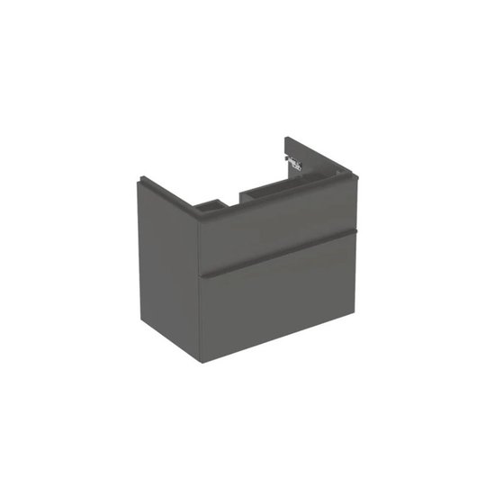 Тумба підвісна 734 мм з 2-ма ящиками Geberit Smyle Square, лава матовий (500.353.JK.1) Geberit Тумби