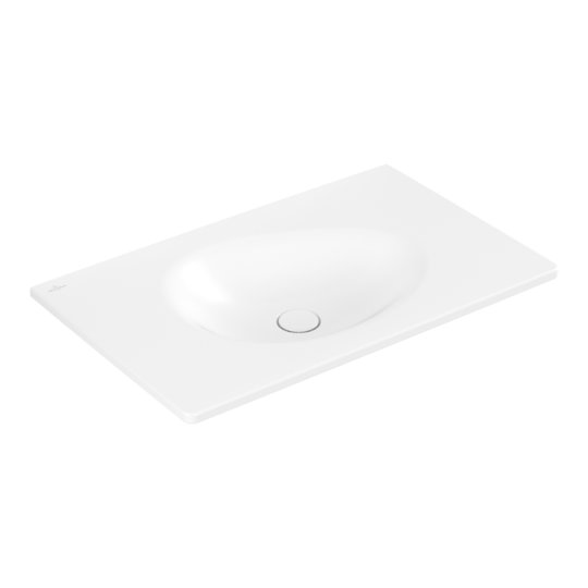 Раковина встраиваемая 80х50 Villeroy&Boch Antao, Stone White (4A7583RW) Встраиваемые сверху Прямоугольные