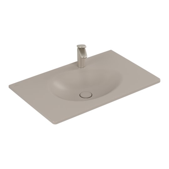 Раковина встраиваемая 80х50 Villeroy&Boch Antao, Almond (4A7584AM) Встраиваемые сверху Прямоугольные