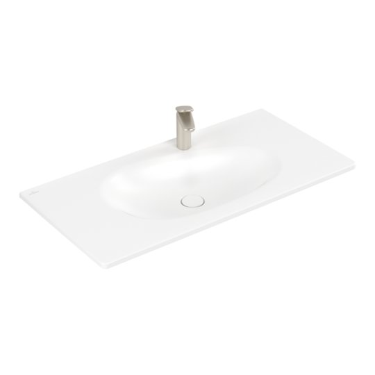 Раковина встраиваемая 100х50 Villeroy&Boch Antao, Stone White (4A76A2RW) Встраиваемые сверху Прямоугольные