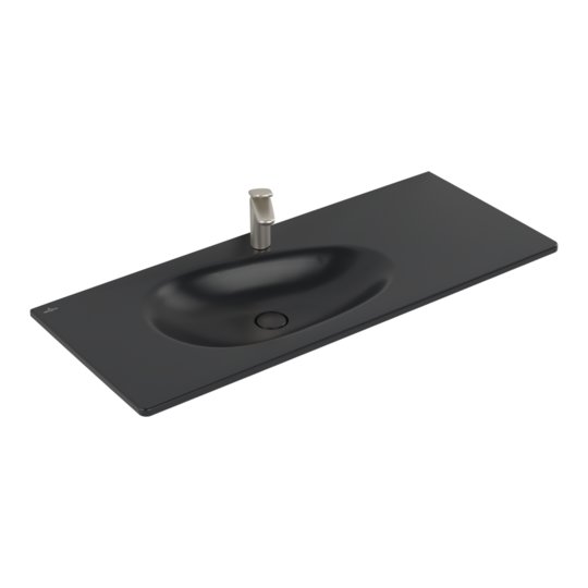 Раковина вбудована 120х50 Villeroy &amp; Boch Antao, Pure Black (4A77L2R7) Вбудовувані зверху 
