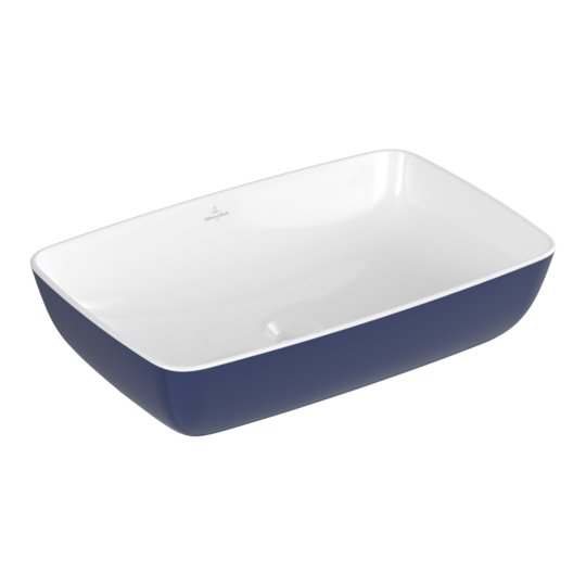 Раковина накладная 58х38,5 Villeroy&Boch Artis, Deep Ocean (417258BCS4) На столешницу Прямоугольные