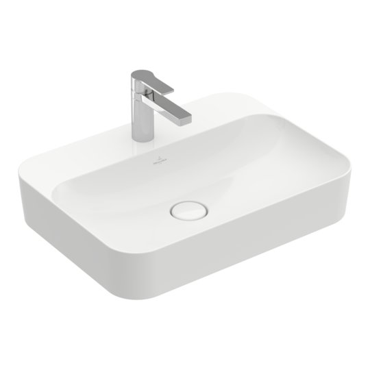 Раковина накладная 60х44,5 Villeroy&Boch Finion, White Alpin (414261R1) На столешницу Прямоугольные