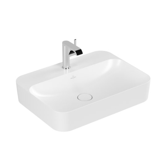 Раковина накладна 60х44, 5 Villeroy &amp; Boch Finion, Stone White (414261RW) На стільницю 