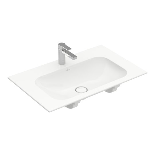 Раковина встраиваемая 80х50 Villeroy&Boch Finion, White Alpin (416484R1) Встраиваемые сверху Прямоугольные