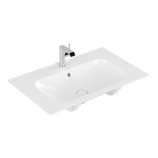 Раковина встраиваемая 80х50 Villeroy&Boch Finion, Stone White (416484RW) Встраиваемые сверху Прямоугольные