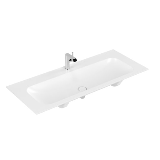 Раковина встраиваемая 120х50 Villeroy&Boch Finion, Stone White (4164C2RW) Встраиваемые сверху Прямоугольные
