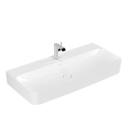 Раковина накладная 100х47 Villeroy&Boch Finion, Stone White (41681BRW) На столешницу Прямоугольные