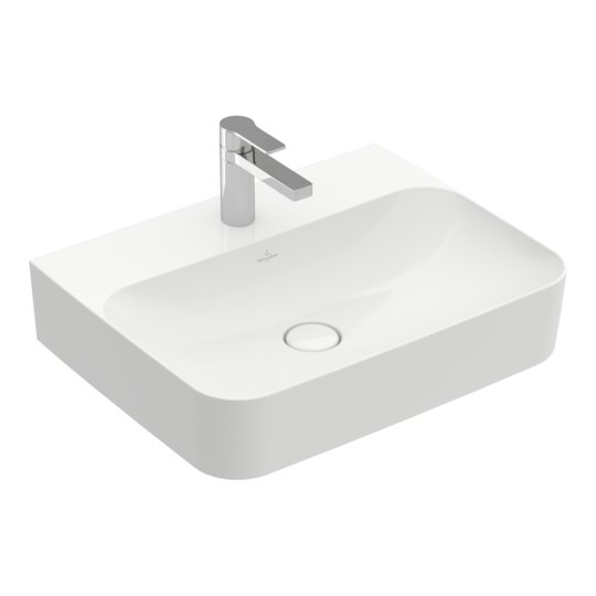 Раковина накладная 60х47 Villeroy&Boch Finion, White Alpin (41686CR1) На столешницу Прямоугольные