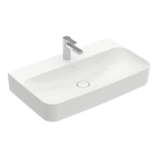 Раковина накладная 80х47 Villeroy&Boch Finion, White Alpin (41688CR1) На столешницу Прямоугольные