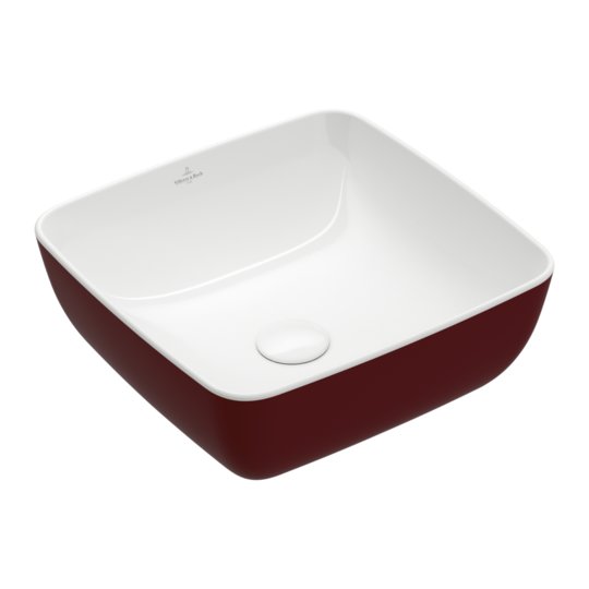 Раковина накладная 41х41 Villeroy&Boch Artis, Bordeaux (417841BCS9) На столешницу Квадратные