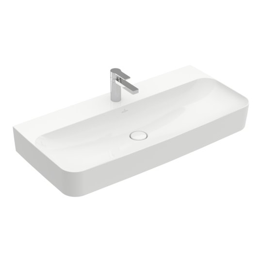 Раковина подвесная 100х47 Villeroy&Boch Finion, White Alpin (4168ABR1) На столешницу, Подвесные Прямоугольные