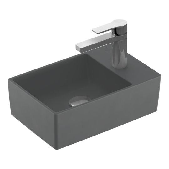 Раковина подвесная 40х26 Villeroy&Boch Memento 2.0, Graphite (432340I4) Подвесные Прямоугольные