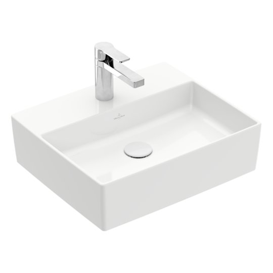 Раковина подвесная 49,8х42 Villeroy&Boch Memento 2.0, White Alpin CeramicPlus (4A0751R1) На столешницу, Подвесные Прямоугольные