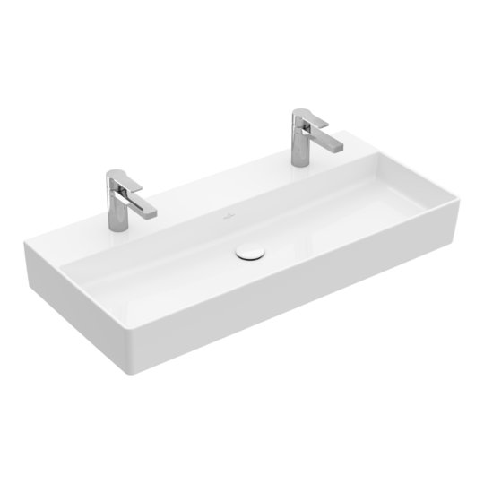 Раковина подвесная 100х47 Villeroy&Boch Memento 2.0, White Alpin (4A221K01) На столешницу, Подвесные Прямоугольные