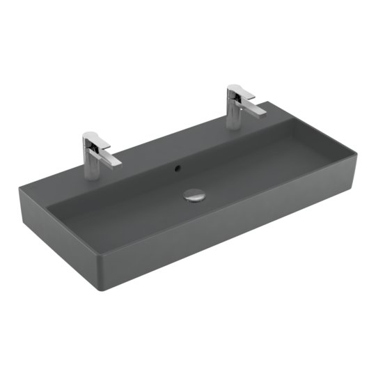 Раковина підвісна 100х47 Villeroy &amp; Boch Memento 2.0, Graphite (4A221LI4) На стільницю, Підвісні 
