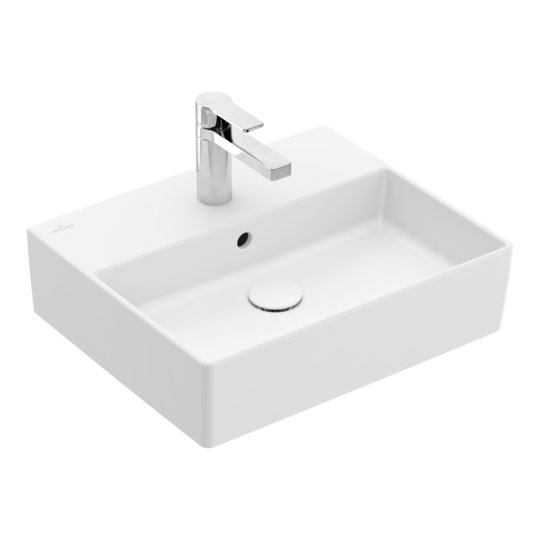 Раковина підвісна 50х42 Villeroy &amp; Boch Memento 2.0, Stone White (4A2250RW) На стільницю, Підвісні 