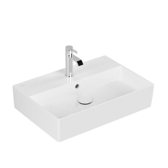 Раковина подвесная 60х42 Villeroy&Boch Memento 2.0, White Alpin (4A226GR1) На столешницу, Подвесные Прямоугольные