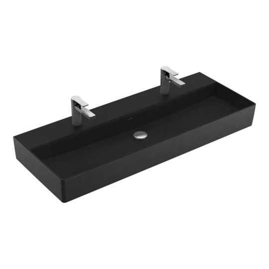 Раковина подвесная 120х47 Villeroy&Boch Memento 2.0, Ebony (4A22C1S5) На столешницу, Подвесные Прямоугольные